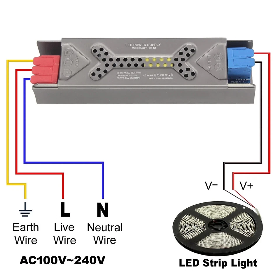 24V 100W-400W LED Power Supply LED Transformer 100-265V AC to 24V DC - Image 3 of 4