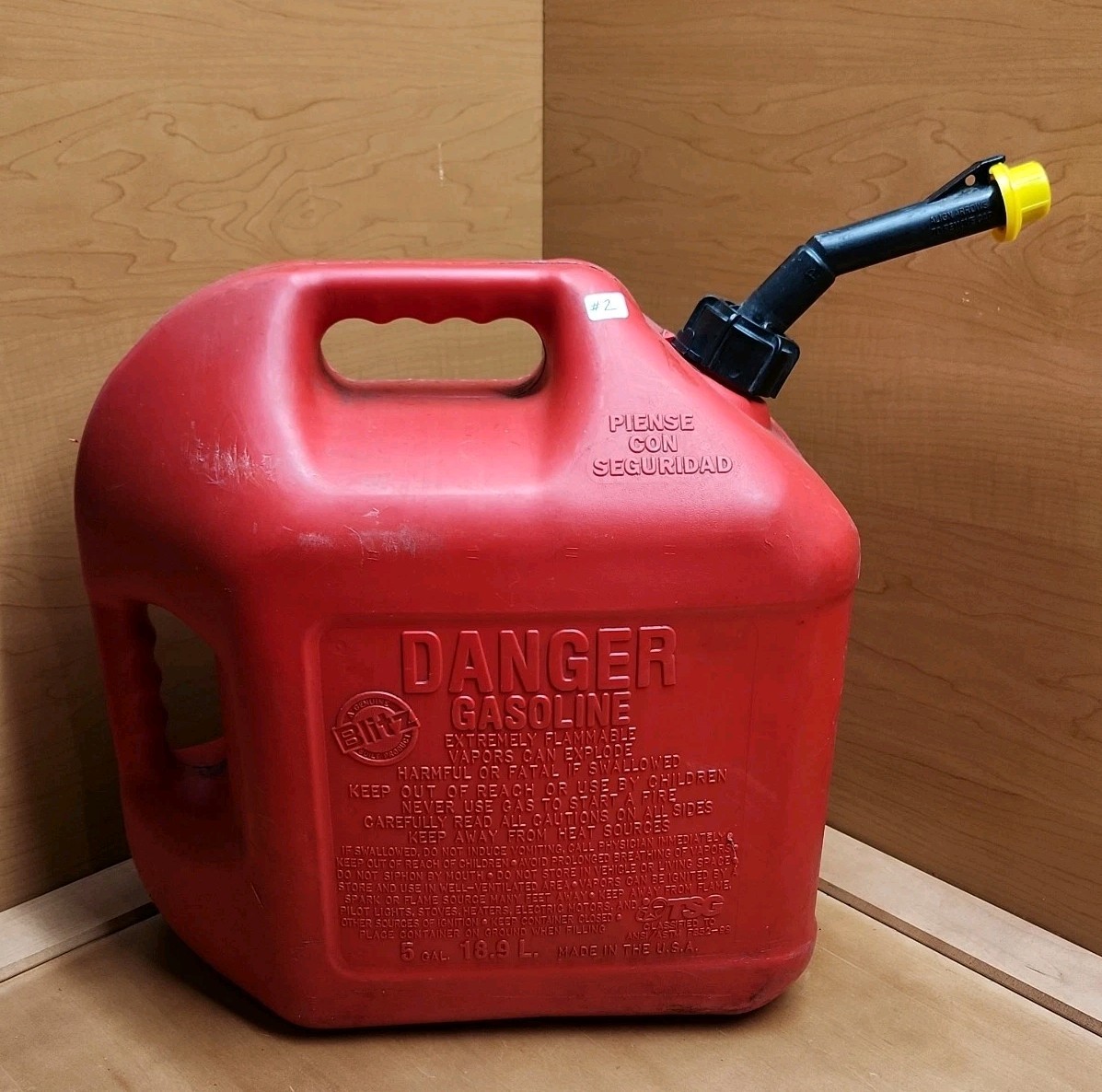 Blitz Pre-Ban 5 Gallon Vented Gas Can With Flex Spout Model 11833