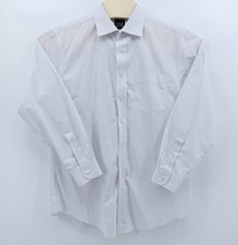 Jos. A. Bank Travelers Collection Dress Shirt Button Down 17-34 White Blue Plaid