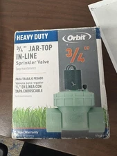 Orbit 3/4 in Jar-Top In-Line Sprinkler Valve 24V Heavy Duty 57460 Irrigation