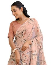 Ready to Wear 1-Minute Saree Indian Wedding Sari with Unstitched Blouse