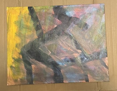 Handpainted Abstract Art Original Acrylic Care Canvas 11x14 Modern Love Mindless