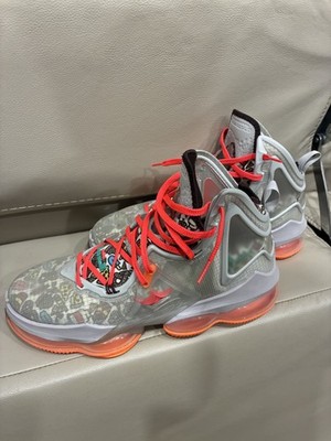 Nike LeBron 19 EP Fast Food DC9339-001 Men Sz 11 Gray Bright Orange Basketball