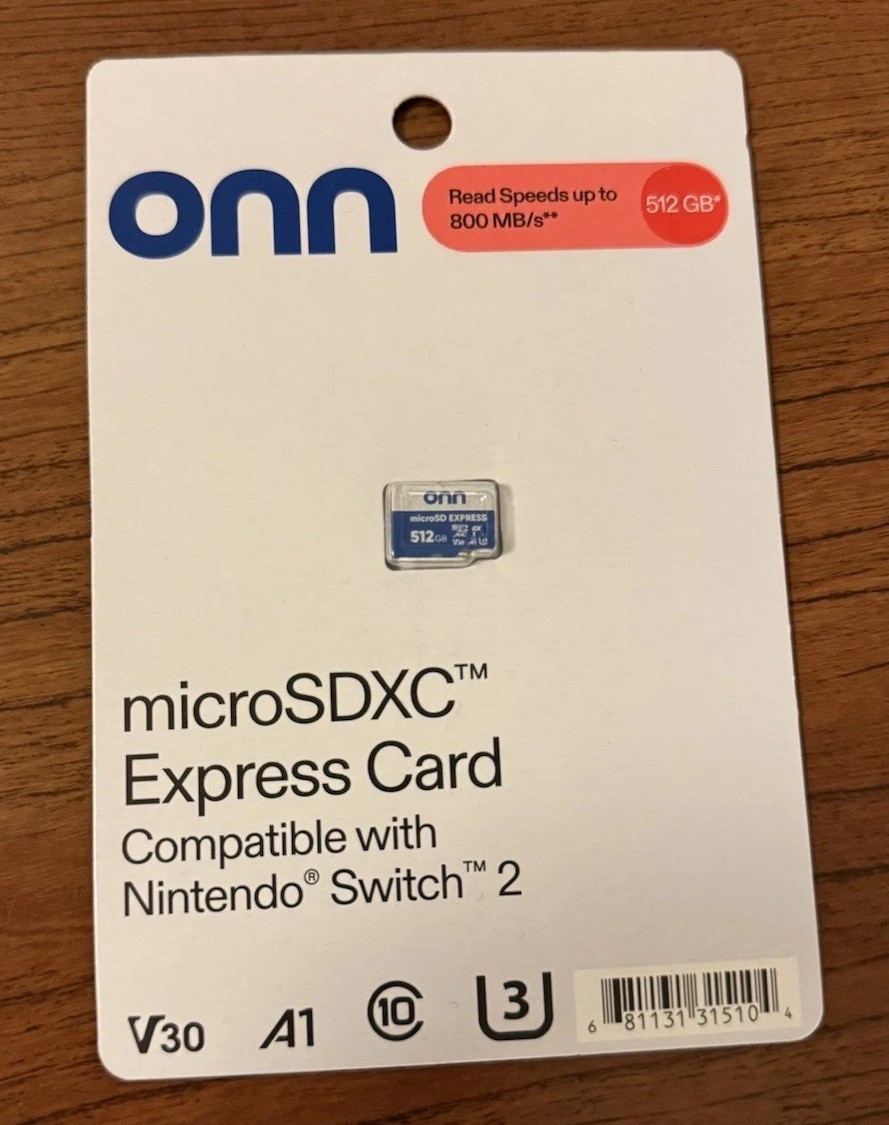 Onn 512 GB Micro SD Express Card (Nintendo Switch 2) BRAND NEW!!!!!