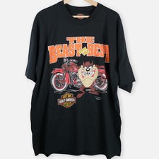 Vintage 1993 Harley Davidson Taz Shirt The Beast With The Best Ribbed Men's XL