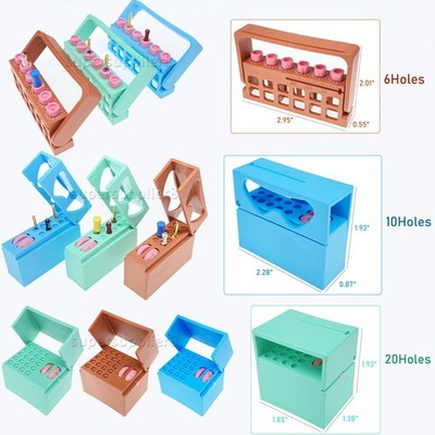 6/10/20Hole Dental Endo File Holder Ruler Adjustable Autoclavable Lab File Block