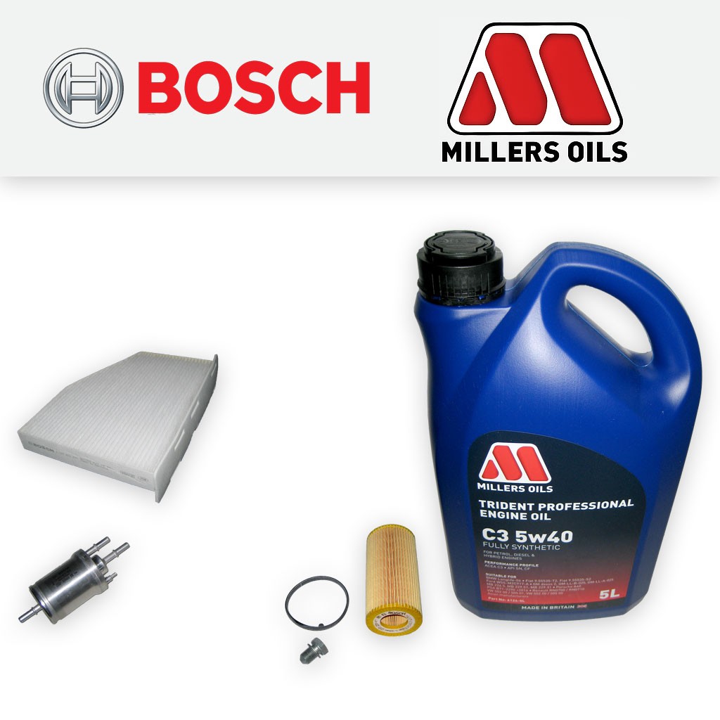 SERVICE KIT for AUDI TT (8J) TTS QUATTRO OIL FUEL CABIN FILTERS +OIL (2008-2014)