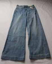 NYDJ Women's Distressed Teresa Wide Leg Ankle Jeans NC3 Lakefront Size 4 NWT