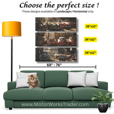 Barn Finds Classic Cars Triptych Acrylic Prints | Retro Car Wall Art