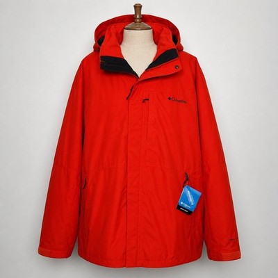 Columbia Mens Gulfport II Interchange Jacket Orange Omni-Tech 4XT NEW