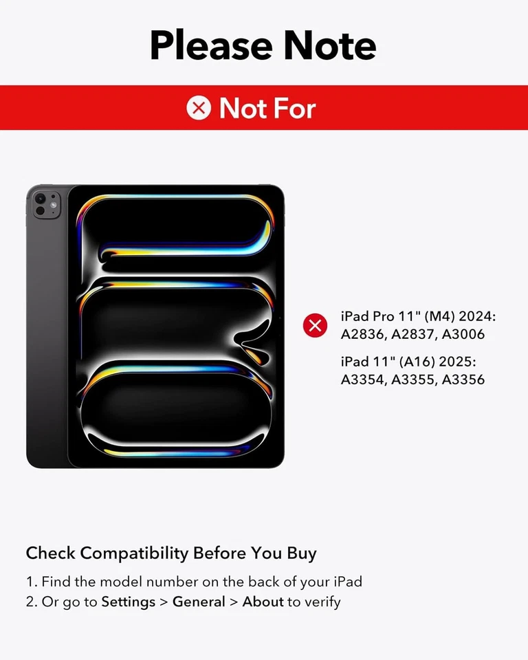 Bluetooth Keyboard For New iPad Air 11"M2 M3 2025/Air 4/Air 5 Gen Pro 11" 10.9" - Image 4 of 4