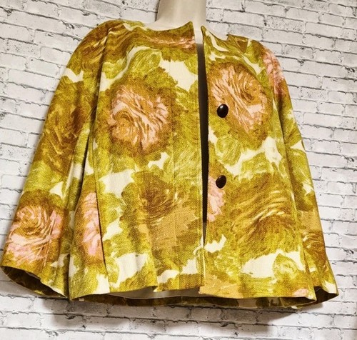 Talbots Woman 14W Floral Twill Blazer Career Office Siren Corpcore - Afbeelding 2 van 15