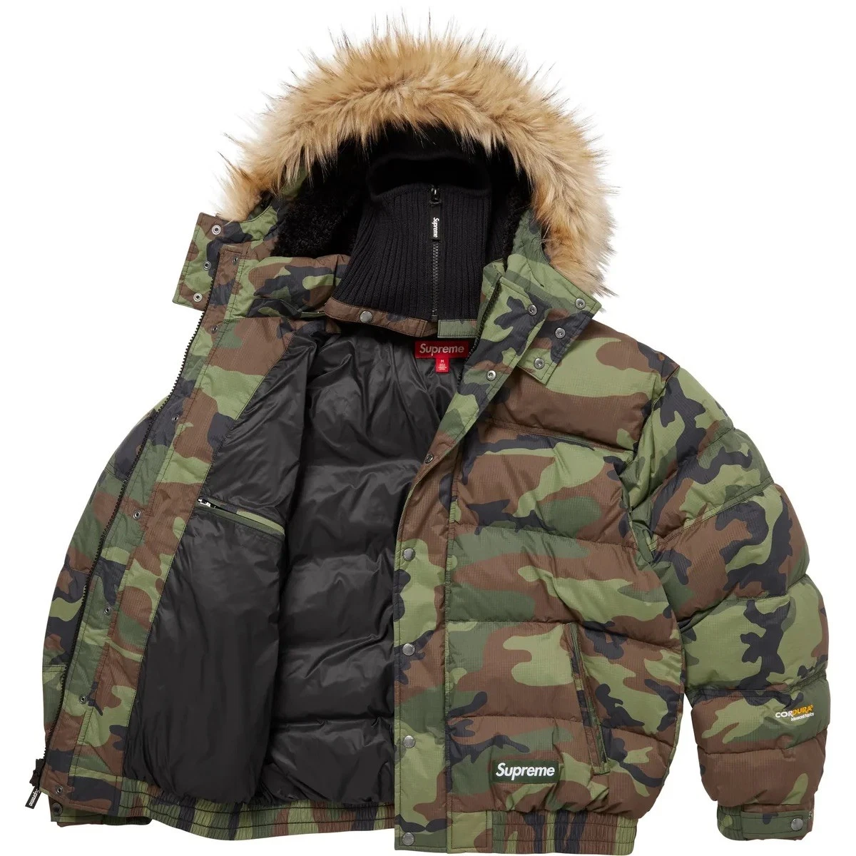 SUPREME FACEMASK 700-FILL DOWN PUFFER JACKET FW25 XXL Camo Brand