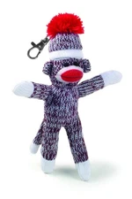 7 inch Original Sock Monkey Keychain Plush Material by Pennington Bear Company