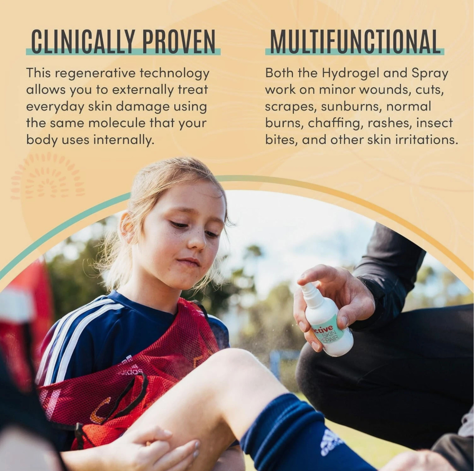 NEW Active Skin Repair Antimicrobial Hydrogel 3 oz Natural Healing Made in USA