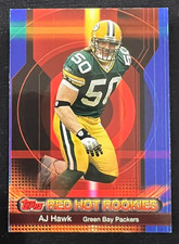 A.J. HAWK 2006 Topps Red Hot Rookies #3 Rookie Card RC NFL Green Bay Packers. rookie card picture