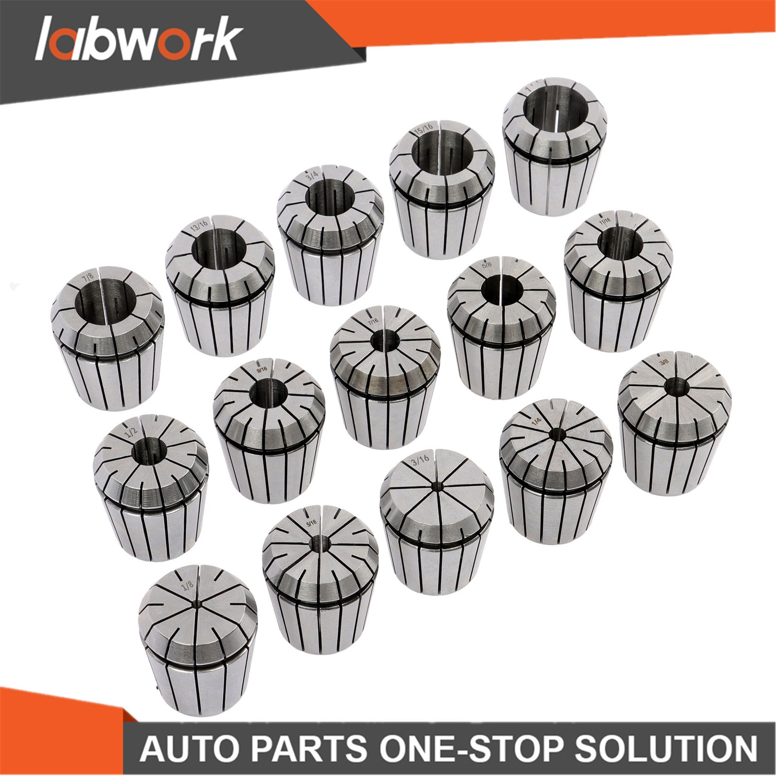 Labwork ER40 Collet 15* Set R8 Shank Chuck Tools For Milling Machine, Lathe