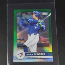 Topps 2026 Chrome George Springer Green Refractor Toronto Blue Jays #55/99