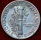 Uncirculated 1941 Philadelphia Mint Silver Mercury Dime — photo 2