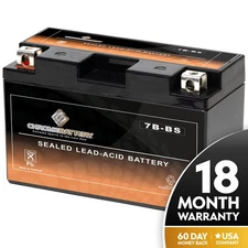 YT7B-BS High Performance Sealed AGM Scooter Battery for Yamaha Zuma, SMax