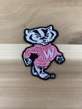 Wisconsin Badgers logo embroidered patch Iron on 3”
