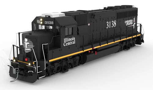 Rapido ~ HO Scale ~ EMD GP40R ~ Illinois Central #3108 ~ DC/DCC/Sound ~ 40552 | Zustand: New