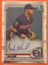 2020 Bowman Chrome - Prospect Autographs Will Holland #CPA-WH (AU, RC)