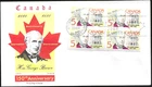 🍁Canada #484 Block   "GEORGE BROWN"  Brand New 1968  Chickering First Day Cover