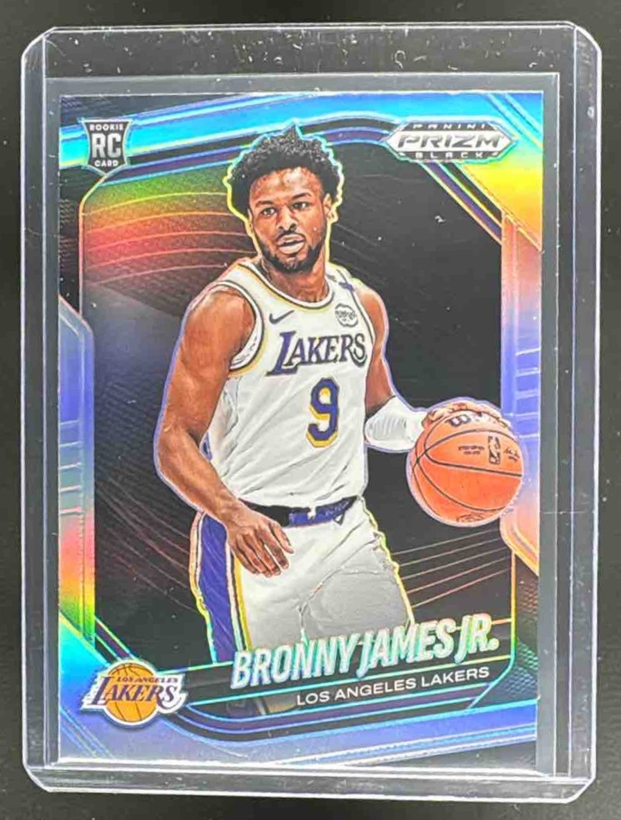 Bronny James Jr 2024 Panini Prizm Black #94 Silver Rookie RC
