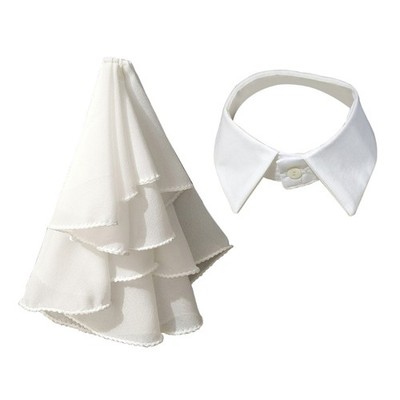 Victorian Era Style Adjustable Neck Ruff Ruffled Tie Costume Chiffon Accessory
