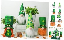 St Patricks Day Decorations, 4Pcs St Patricks Day Gnomes Plush, Handmade Tomte