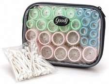 Vintage Goody 27-Piece Self-Grip Hair Roller Set with Styling Pins  Zipper Case