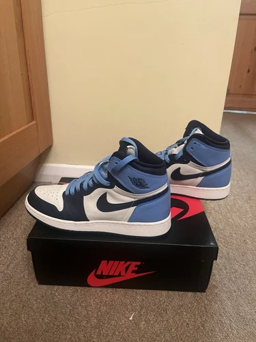 Jordan 1 Retro OG High Obsidian UNC 2019 GS 6 5 Y AUTENTICO CON PROVA
