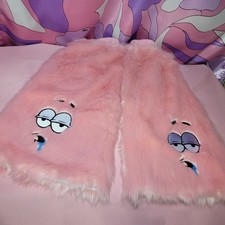 Dolls Kill Spongebob Patrick Pink Faux Fur Leg Warmers Cosplay Halloween Costume