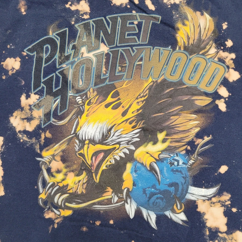 Camisa vintage 1998 Planet Hollywood XL 23x26 Eagle Orlando Fire Flame Foto 2 de 4