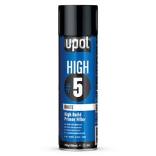 HIGHW/AL 0.45L HIGH #5 High Build Primer Filler 450ml Aerosol Spray White U-POL