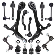 14pcs For 2004-2006 Acura TL Front Lower Control Arms Sway Bars Tie Rod Ends Kit