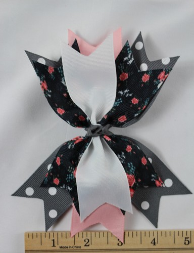 Nwot Handmade Kids Hair Bow Clip Floral Theme - Picture 5 of 5