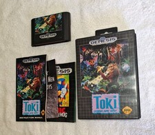 Toki: Going Ape Spit (Sega Genesis, 1992) Authentic Game Cartridge, CIB Complete