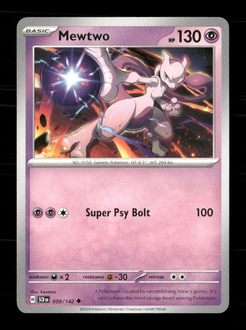 Mewtwo 59/142 Stellar Crown NM/M Pokemon