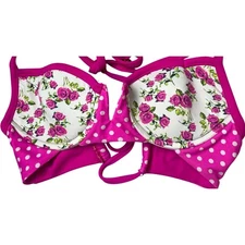 Beach Bunny Bikini Set Swimwear Pink Top Small 
