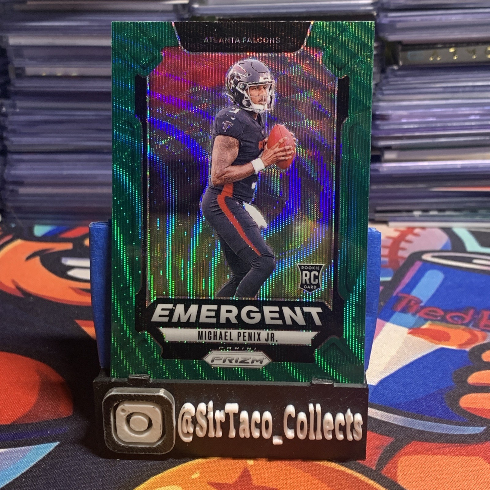 2024 Panini Prizm - Emergent Michael Penix Jr. #20 Green Wave Prizm (RC)