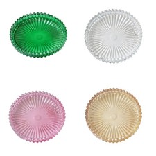 Pillar Holders Plate Glass Tray Plate Decorative Stand