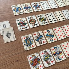 Alte Miniatur Patience Spielkarten B. Dondorf 20er 30er Jahre 54 Karten Vintage