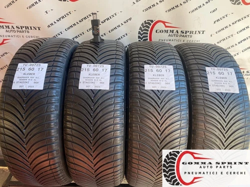 4 PNEUMATICI USATI DI OCCASIONE 215/60/17 KLEBER 4 STAGIONI GOMME