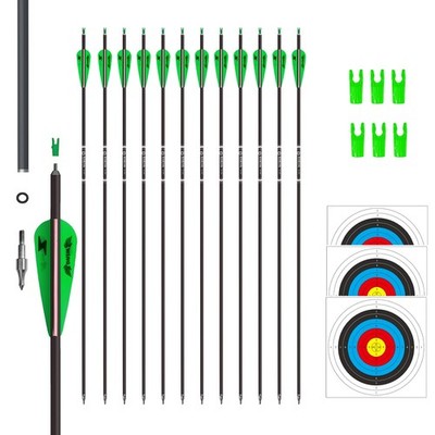 31inch Carbon Arrow Archery Targeting Practice Hunting Arrows for Compound & Rec