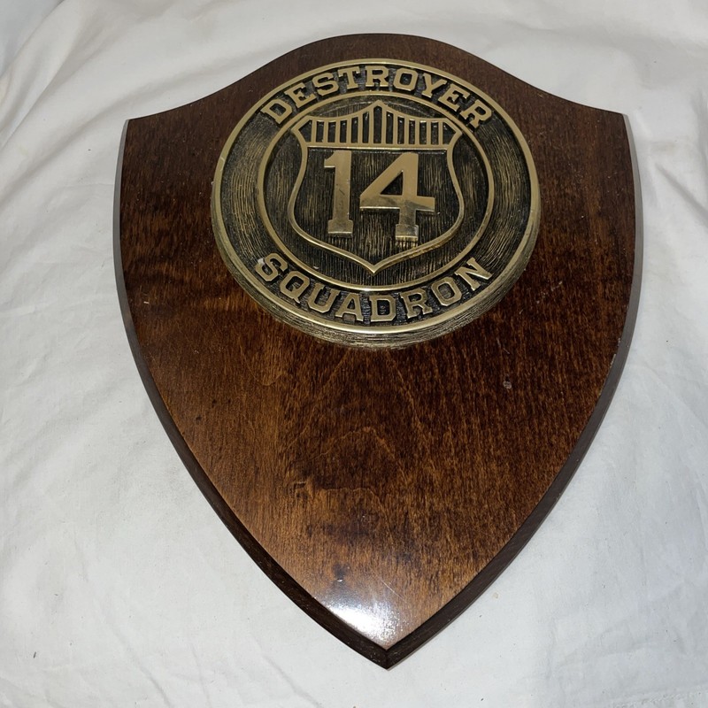 Destroyer Squadron 14 (DESRON 14) US Navy Brass Plaque