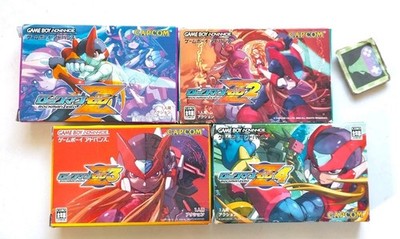 Los 4 GBA Megaman Rockman Zero 1 2 3 4 Nintendo GameBoy Advance CAPCOM Japan