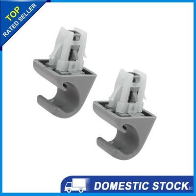2 Stück graue Auto-Sonnenblenden-Hakenclips für Toyota Rav4 Corolla 74348-33040