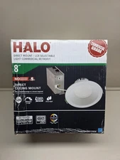 NIOB HALO LCR8 8" Surface Mount Canless LED Recessed Light, Round, White, 5CCT
